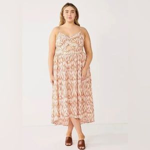 NWT Nine West Women's Nine West Twist Front High-Low Midi Dress. 3X